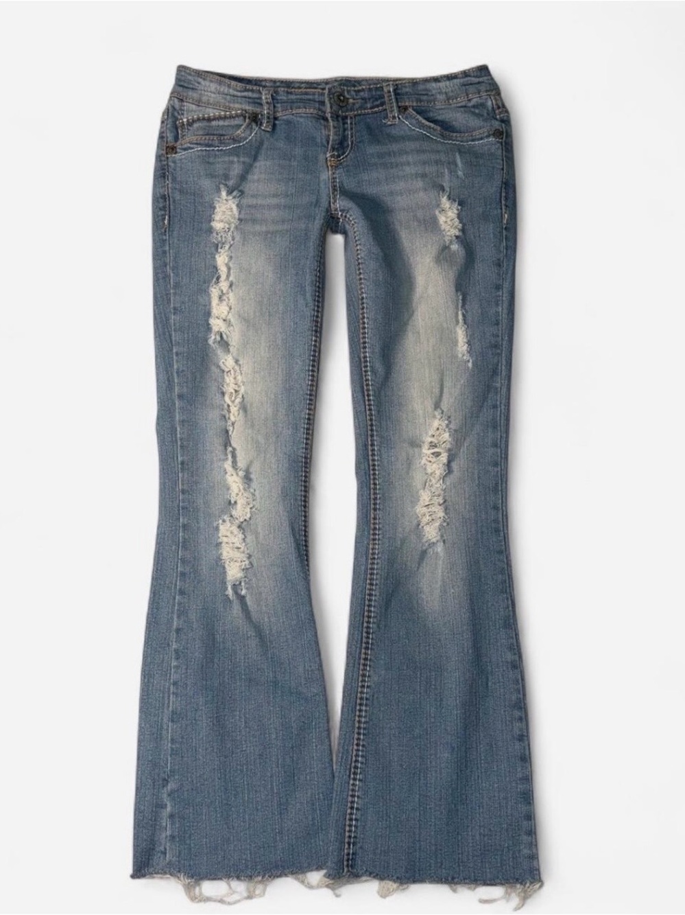 Western Cowgirl Ariya Low Rise Bootcut Distressed Jeans Women's 5/6